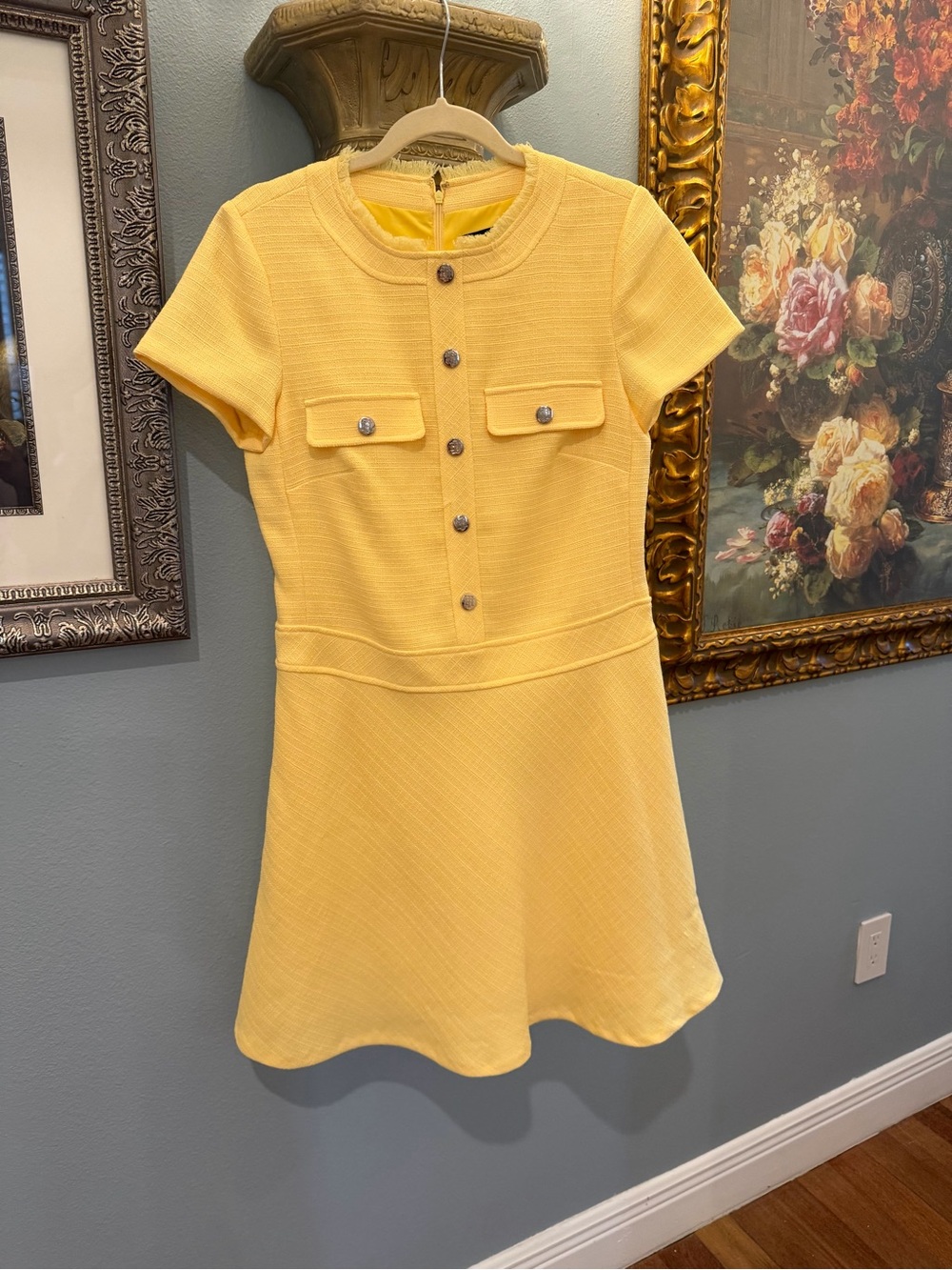 Tommy Hilfiger Pale Yellow Textured Jacket